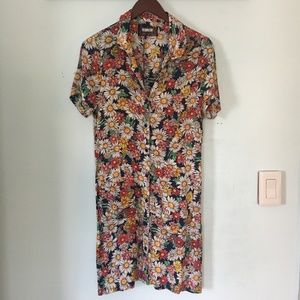 Reformation Floral Button Up Shirt Dress - Size 8